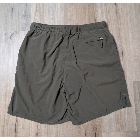 North Face Size M Shorts Utility Water Mesh Lined Green Nylon Outdoor Hybrid - Picture 4 of 12